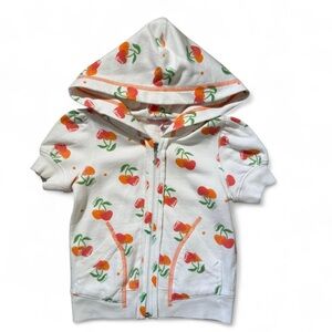 Vintage Juicy Couture Cherry Print Girls Hoodie with Pockets